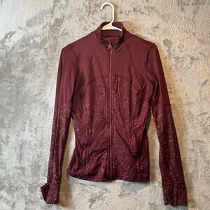 Lululemon Define Jacket Speckle Shine Garnet Red Women's Size 6